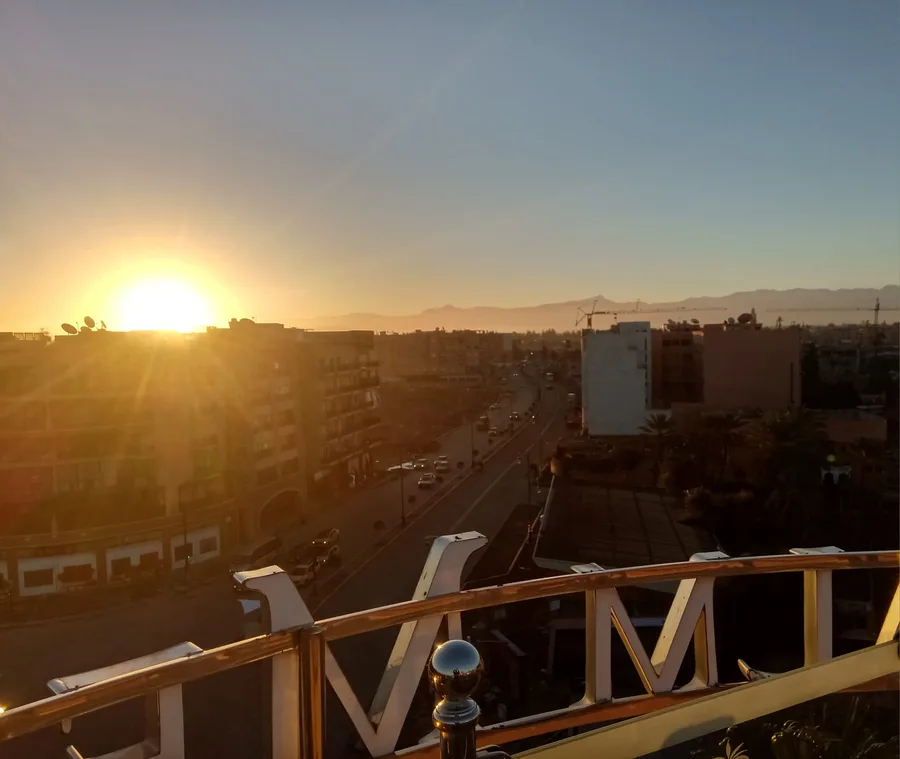 Ráno z terasy hotelu